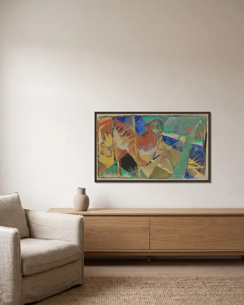 Tygrys w dżungli, Franz Marc w ramie na ścianie