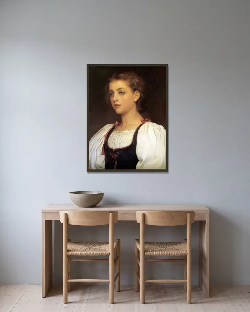 Biondina, Frederic Leighton w ramie na ścianie