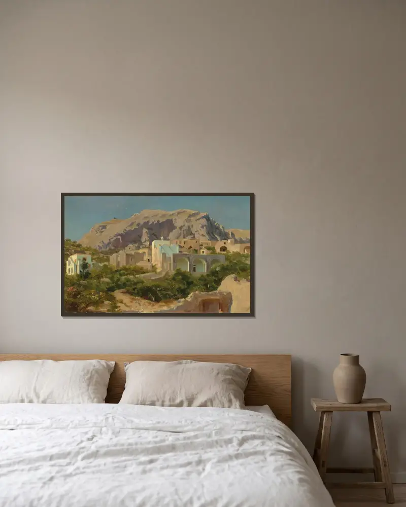 Capri av Frederic Leighton inramad på en vägg