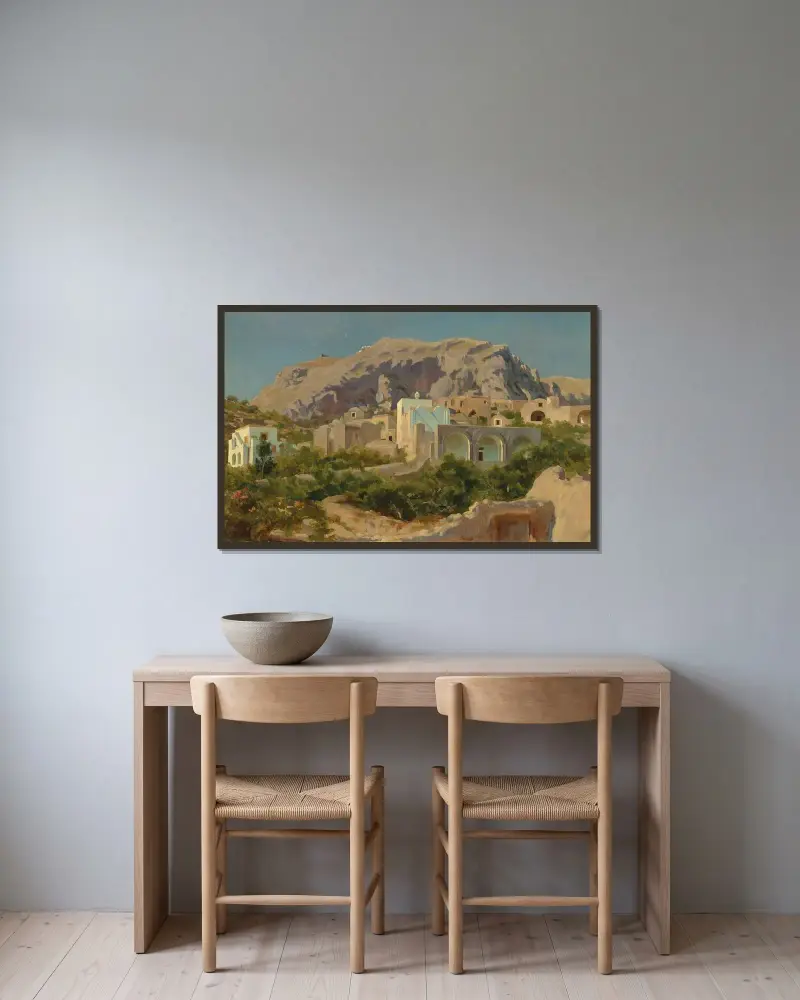 Capri av Frederic Leighton inramad på en vägg