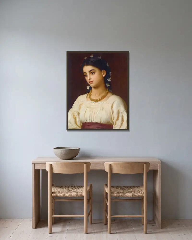 Catarina av Frederic Leighton inramad på en vägg