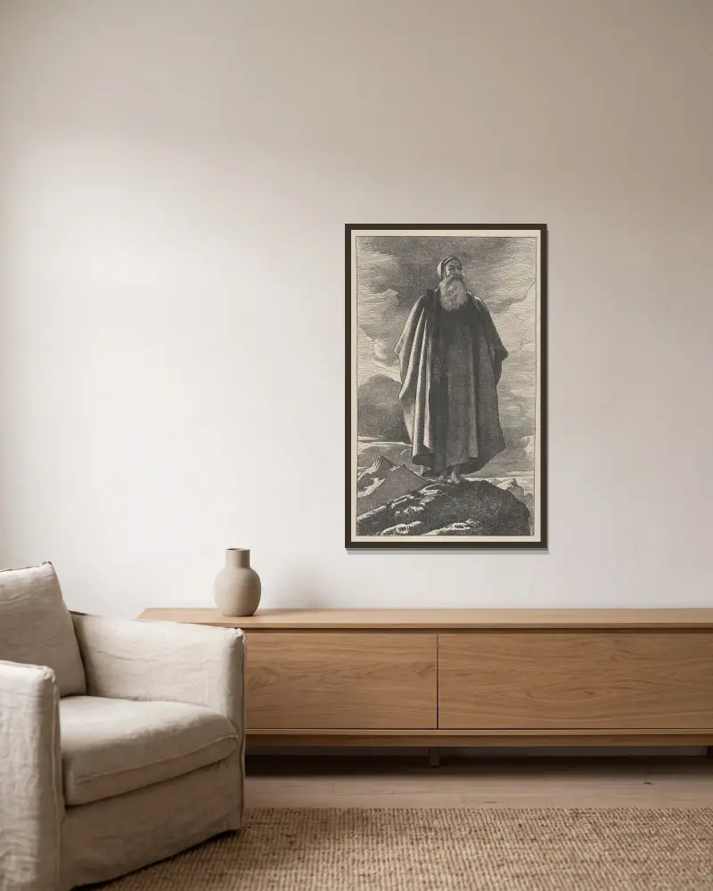 Mojżesz spogląda na Ziemię Obiecaną, Frederic Leighton w ramie na ścianie