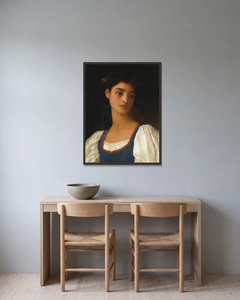 Nicandra von Frederic Leighton gerahmt an einer Wand