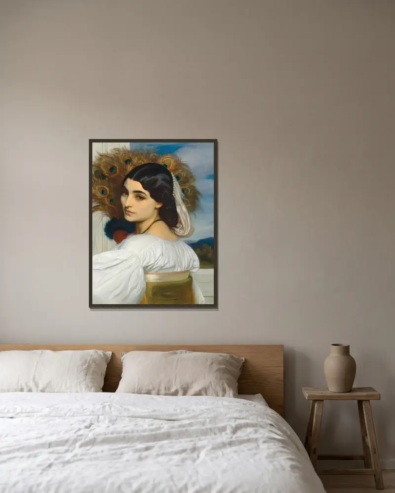 Pavonia von Frederic Leighton gerahmt an einer Wand