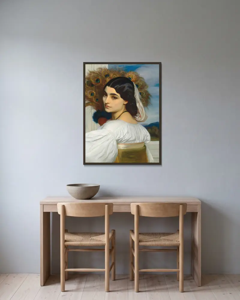 Pavonia von Frederic Leighton gerahmt an einer Wand