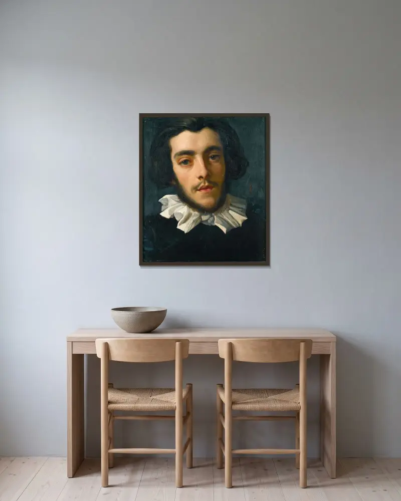 Porträt von Charles Edward Perugini von Frederic Leighton gerahmt an einer Wand