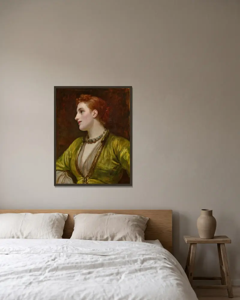 Rubinella av Frederic Leighton inramad på en vägg
