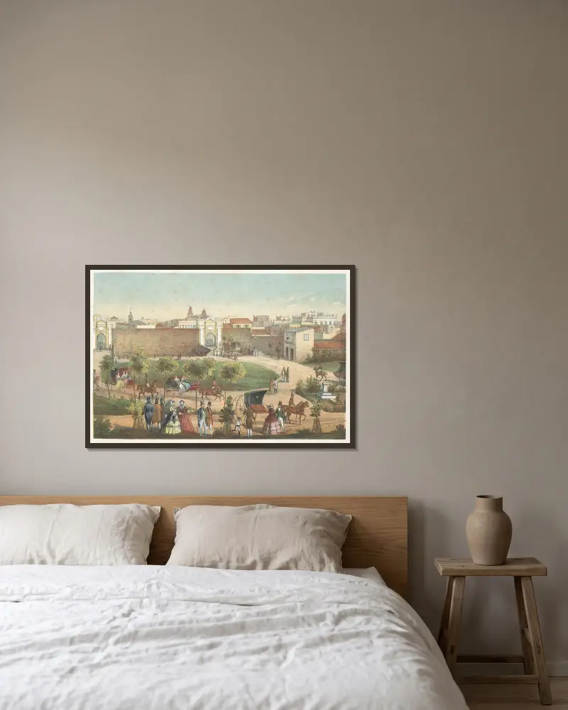 Tore von Monserrate von Pierre Toussaint Frédéric Mialhe gerahmt an einer Wand