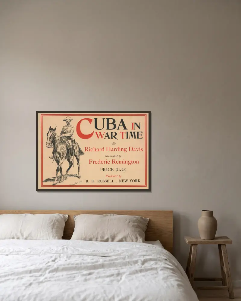 Cuba in Kriegszeiten von Frederic Remington gerahmt an einer Wand