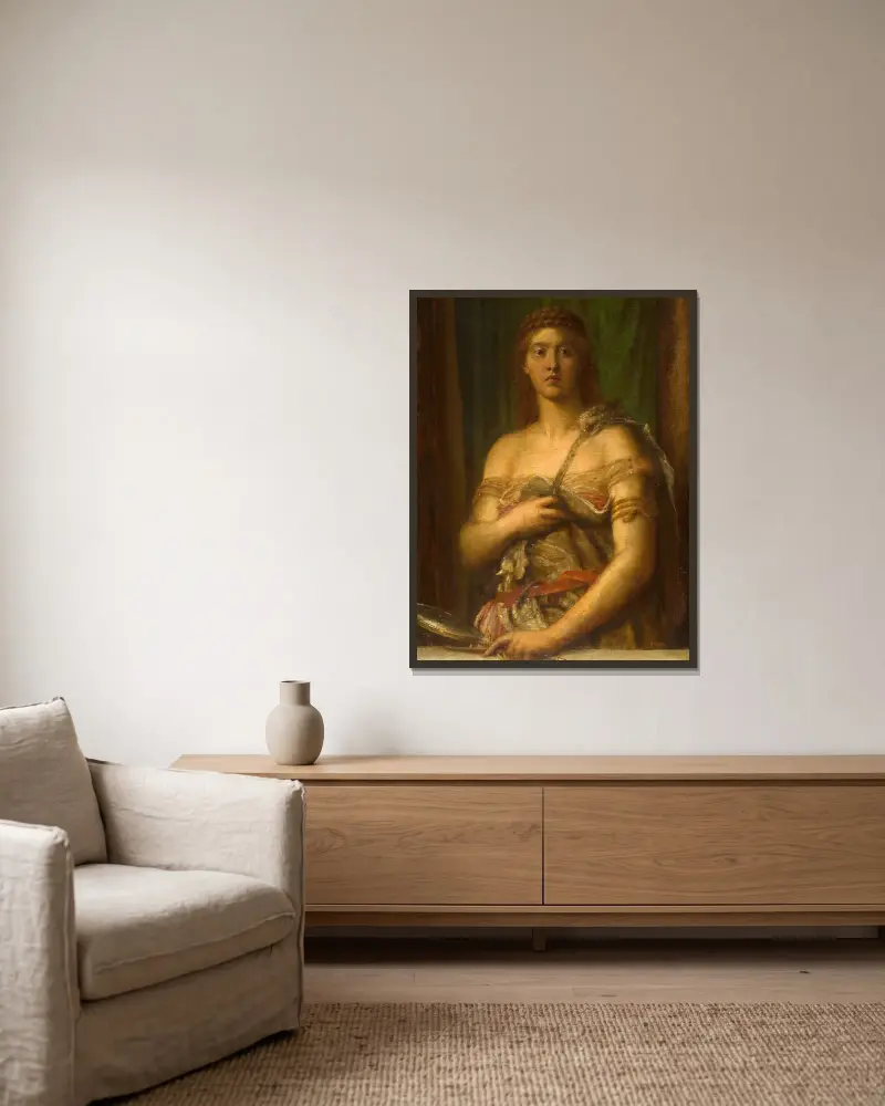 A Roman Lady av George Frederic Watts inramad på en vägg