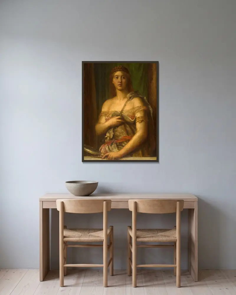 A Roman Lady av George Frederic Watts inramad på en vägg