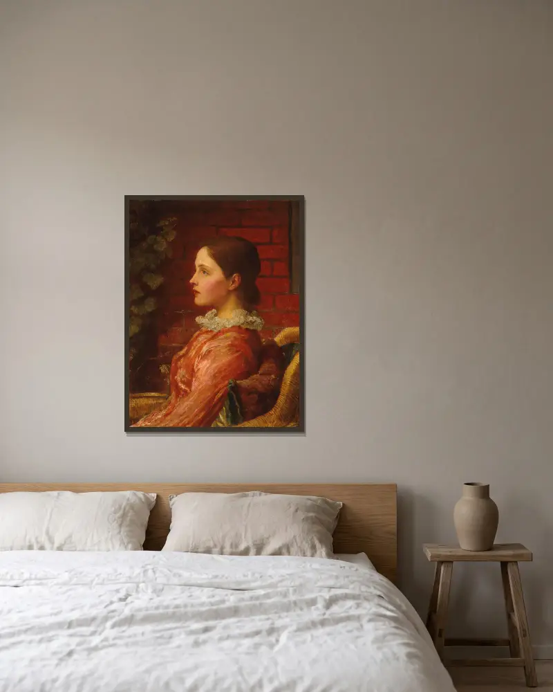 Alice av George Frederic Watts inramad på en vägg