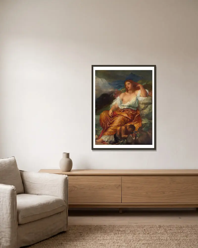 Ariadne von George Frederic Watts gerahmt an einer Wand