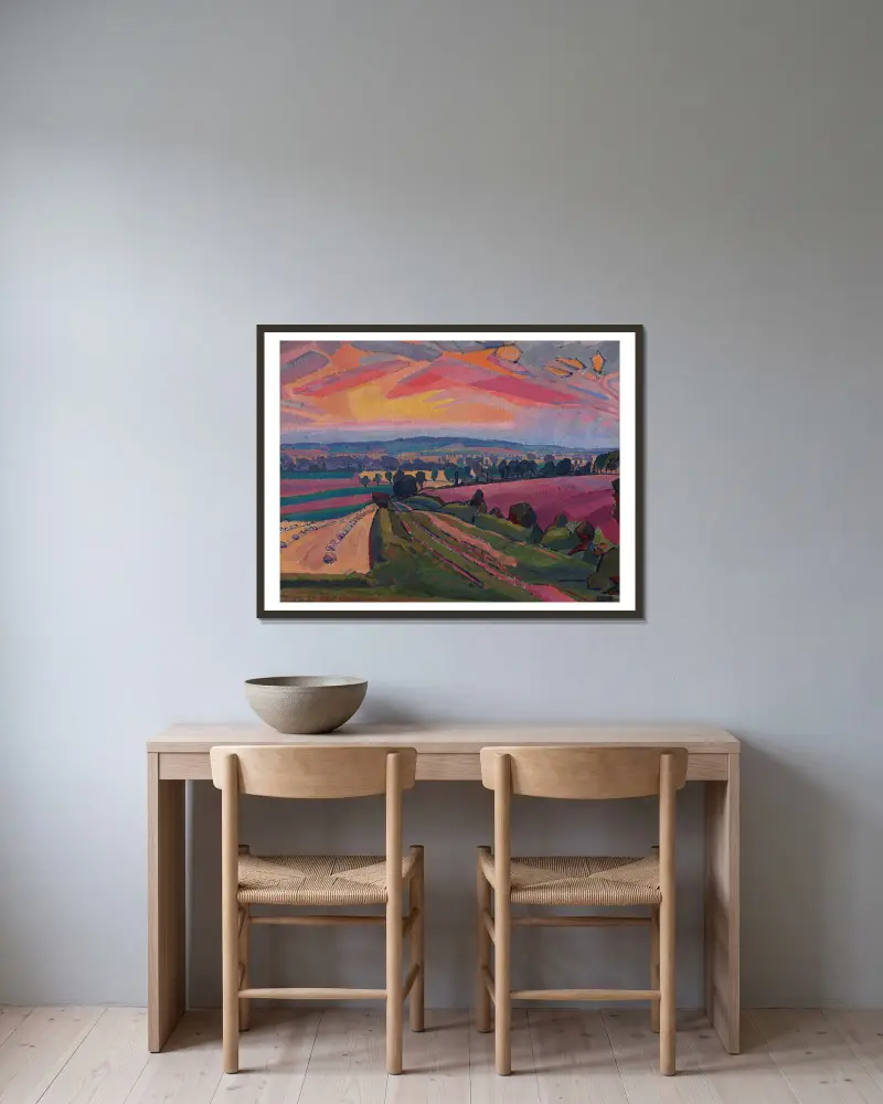 The Icknield Way av Spencer Frederick Gore inramad på en vägg