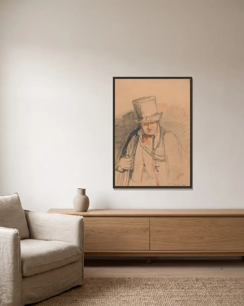 Ein Oberwächter, Windsor Castle von John Frederick Lewis gerahmt an einer Wand