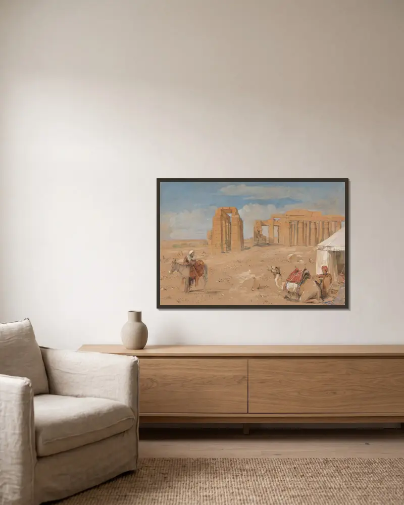 Ramesseum v Thébách, John Frederick Lewis v rámu na stěně