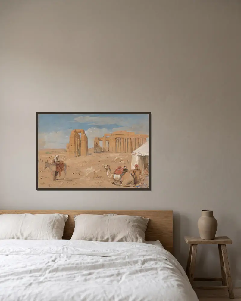 Ramesseum v Thébách, John Frederick Lewis v rámu na stěně