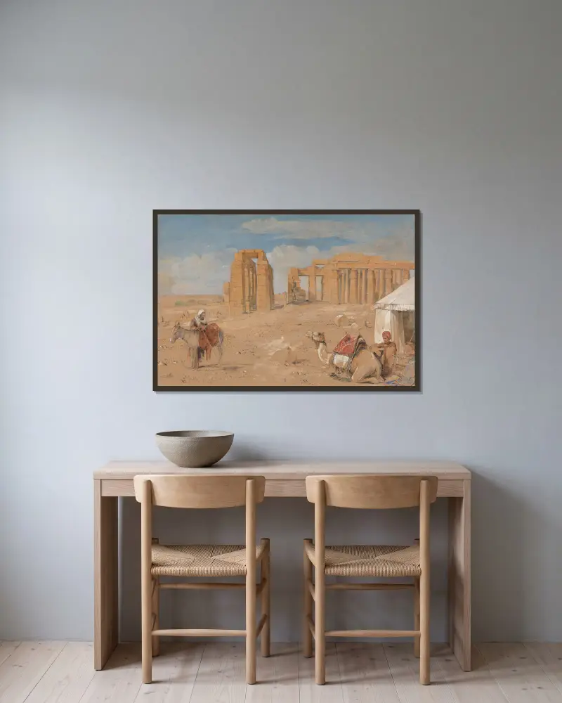 Ramesseum v Thébách, John Frederick Lewis v rámu na stěně