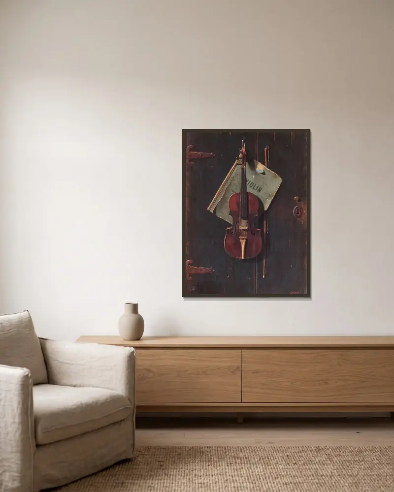 Das alte Cremona von John Frederick Peto gerahmt an einer Wand