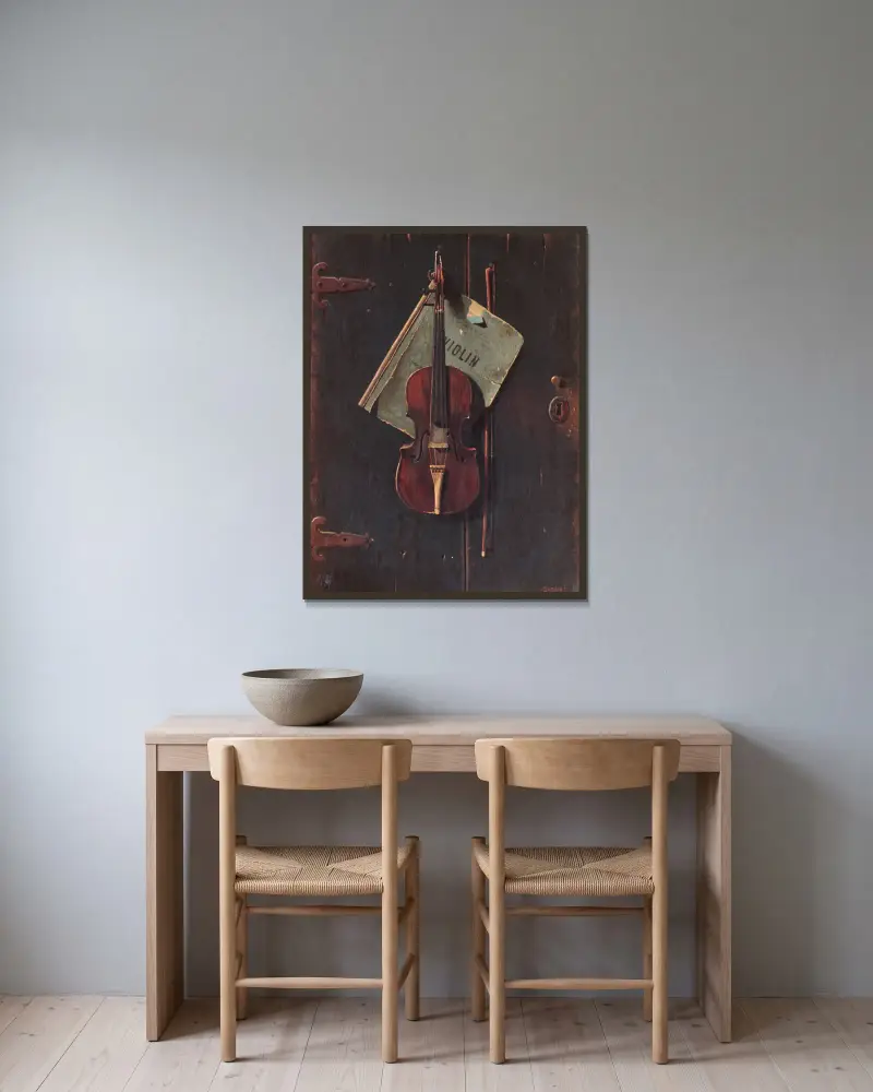 Das alte Cremona von John Frederick Peto gerahmt an einer Wand