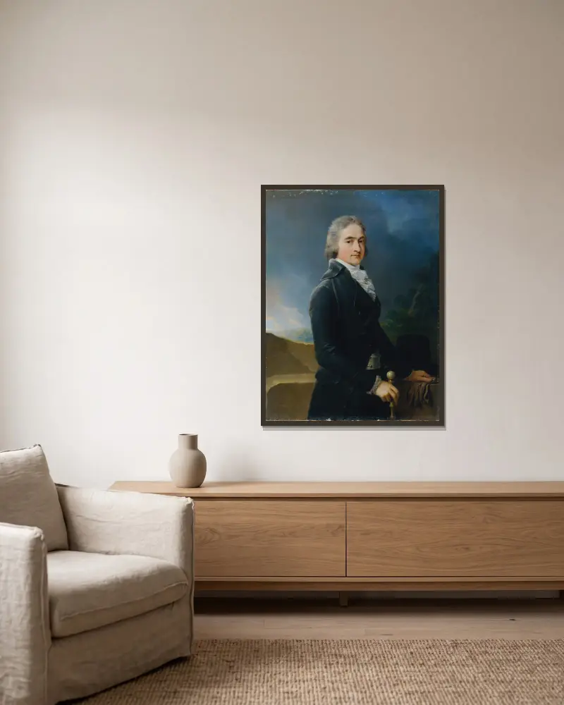 Bernhard von Tschoffen (gest. 1802) von Heinrich Friedrich Füger gerahmt an einer Wand