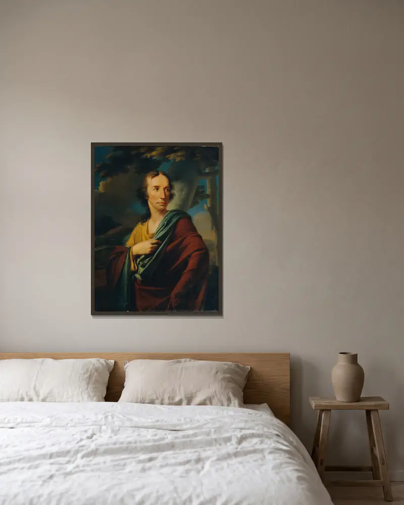 Herrenporträt von Heinrich Friedrich Füger gerahmt an einer Wand