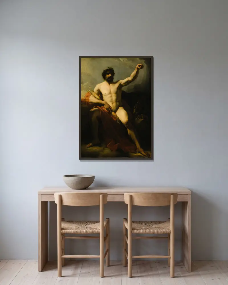 Jupiter von Heinrich Friedrich Füger gerahmt an einer Wand