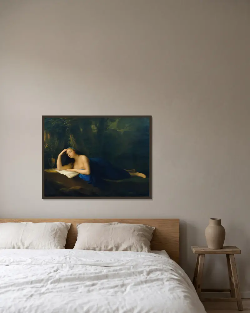 Die büßende Magdalena von Heinrich Friedrich Füger gerahmt an einer Wand