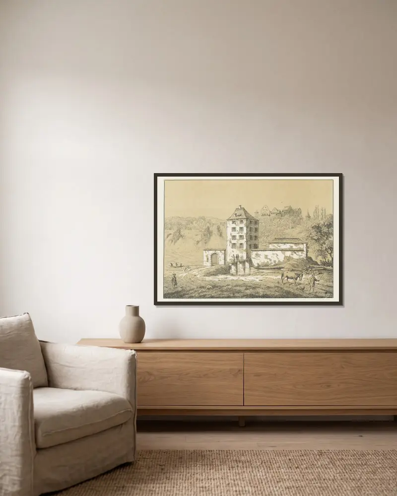 Woerth von Johann Friedrich Wagner gerahmt an einer Wand