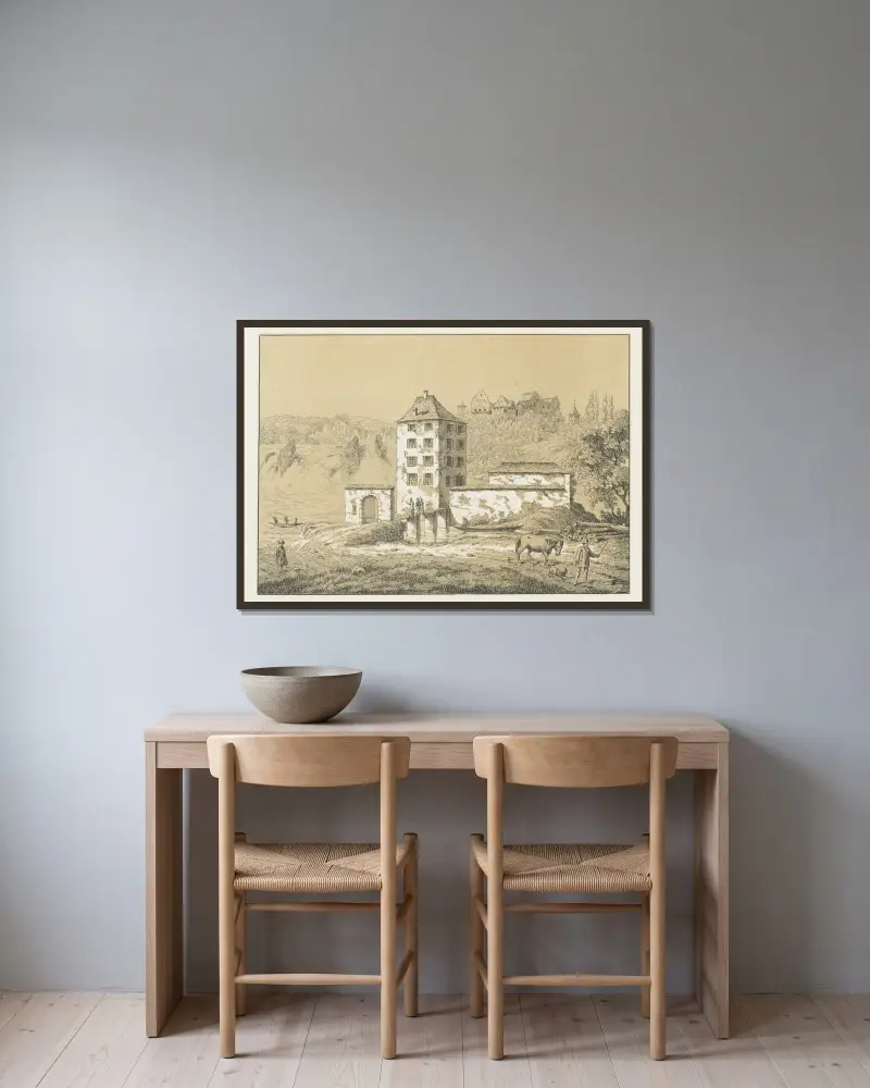 Woerth von Johann Friedrich Wagner gerahmt an einer Wand