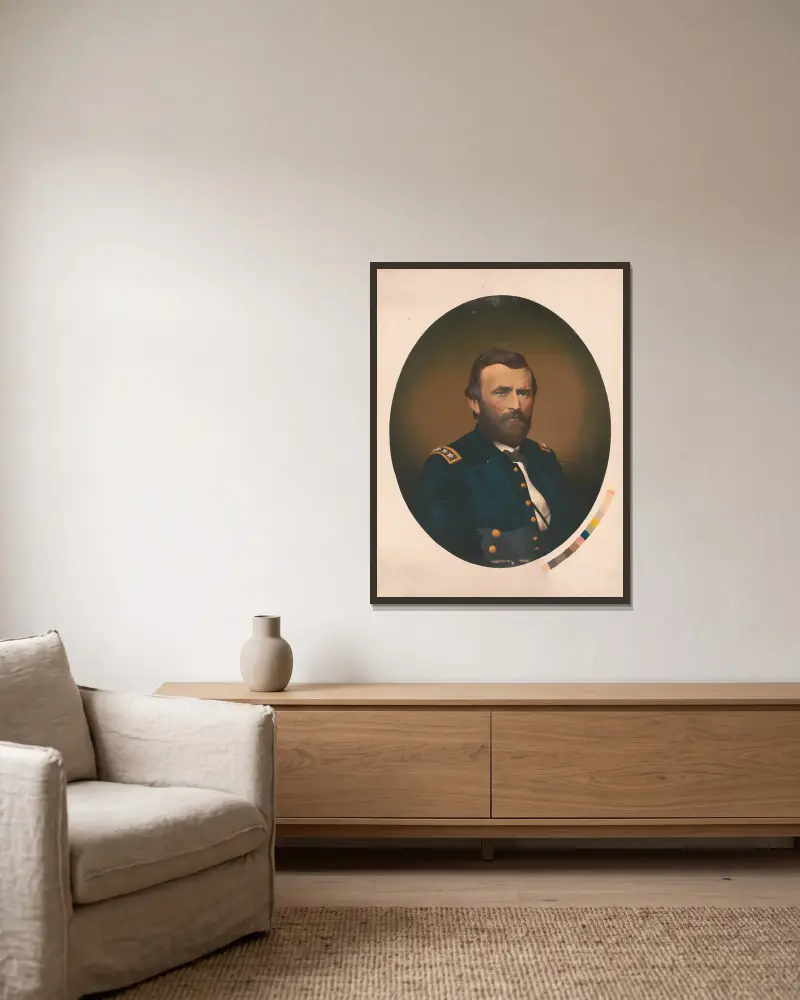 General Ulysses S. Grant von James Fuller Queen gerahmt an einer Wand
