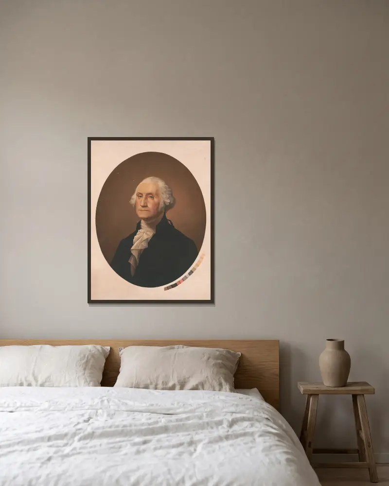 George Washington von James Fuller Queen gerahmt an einer Wand