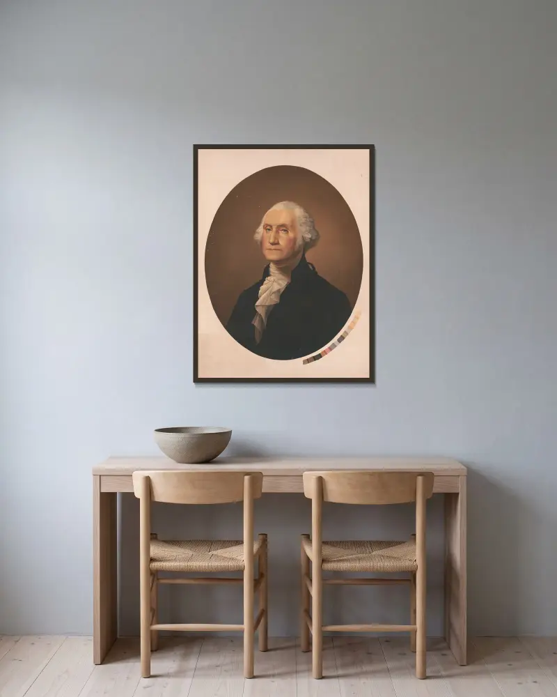 George Washington von James Fuller Queen gerahmt an einer Wand