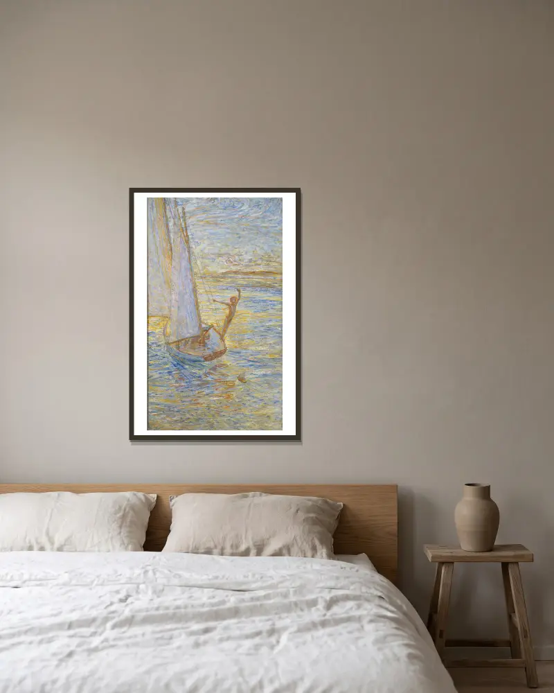 Morgenluft von J.A.G. Acke gerahmt an einer Wand
