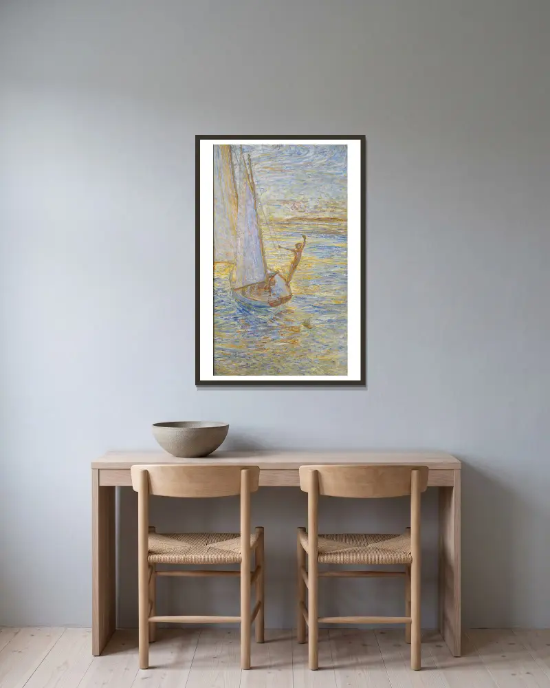 Morgenluft von J.A.G. Acke gerahmt an einer Wand