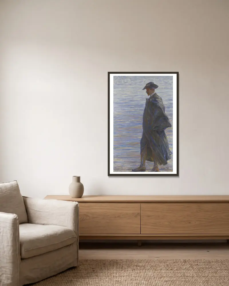 Der Dichter. Verner von Heidenstam, Autor von J.A.G. Acke gerahmt an einer Wand