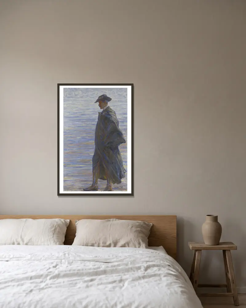 Der Dichter. Verner von Heidenstam, Autor von J.A.G. Acke gerahmt an einer Wand