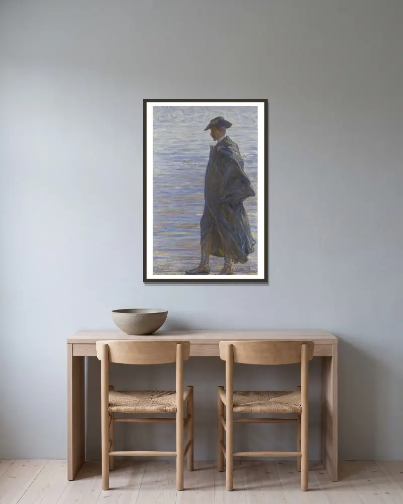 Der Dichter. Verner von Heidenstam, Autor von J.A.G. Acke gerahmt an einer Wand