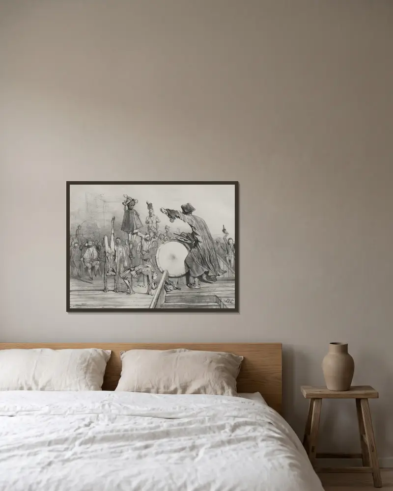 Großes Trinkglas! von Alexandre-Gabriel Decamps gerahmt an einer Wand