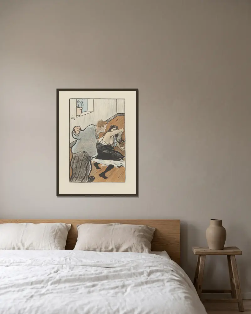 Amoureuse! von Henri-Gabriel Ibels gerahmt an einer Wand