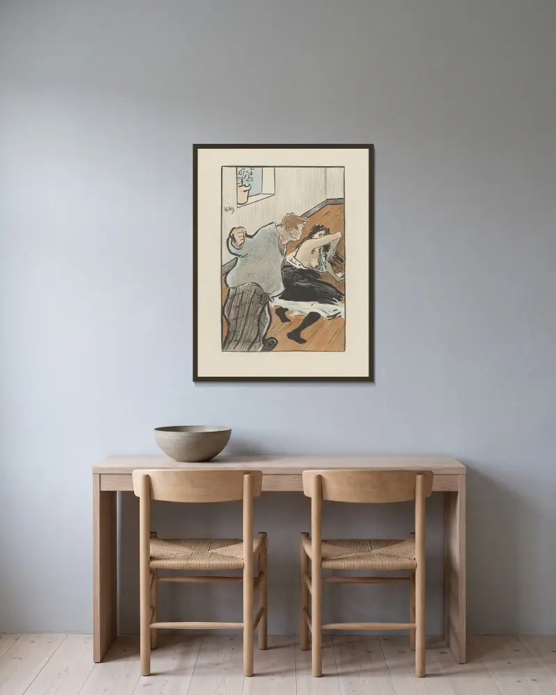 Amoureuse! von Henri-Gabriel Ibels gerahmt an einer Wand