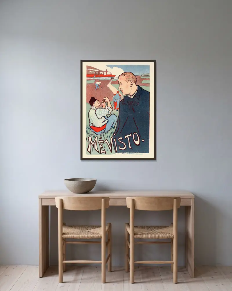 Mévisto av Henri-Gabriel Ibels inramad på en vägg