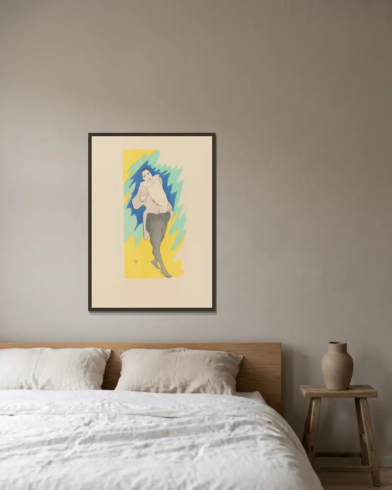 Mimi – Chanson von Henri-Gabriel Ibels gerahmt an einer Wand