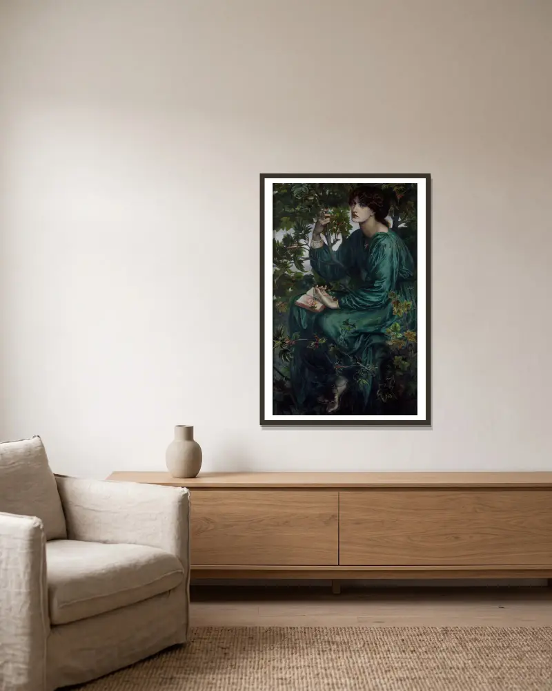 Denní sen, Dante Gabriel Rossetti v rámu na stěně