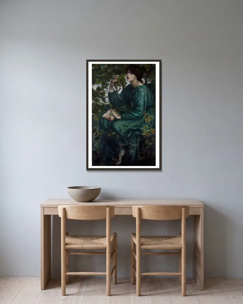 Denní sen, Dante Gabriel Rossetti v rámu na stěně