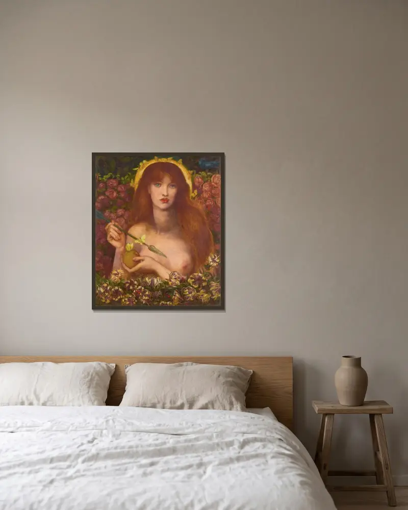 Venus Verticordia, Dante Gabriel Rossetti v rámu na stěně