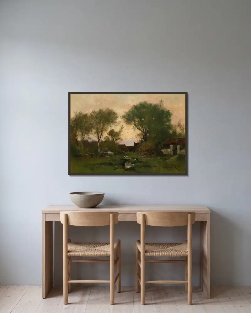 Večerní nálada, Eugène Galien-Laloue v rámu na stěně