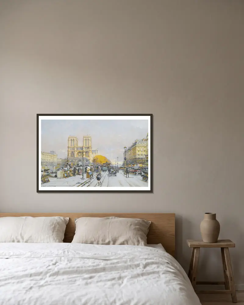Notre-Dame, Eugène Galien-Laloue v rámu na stěně