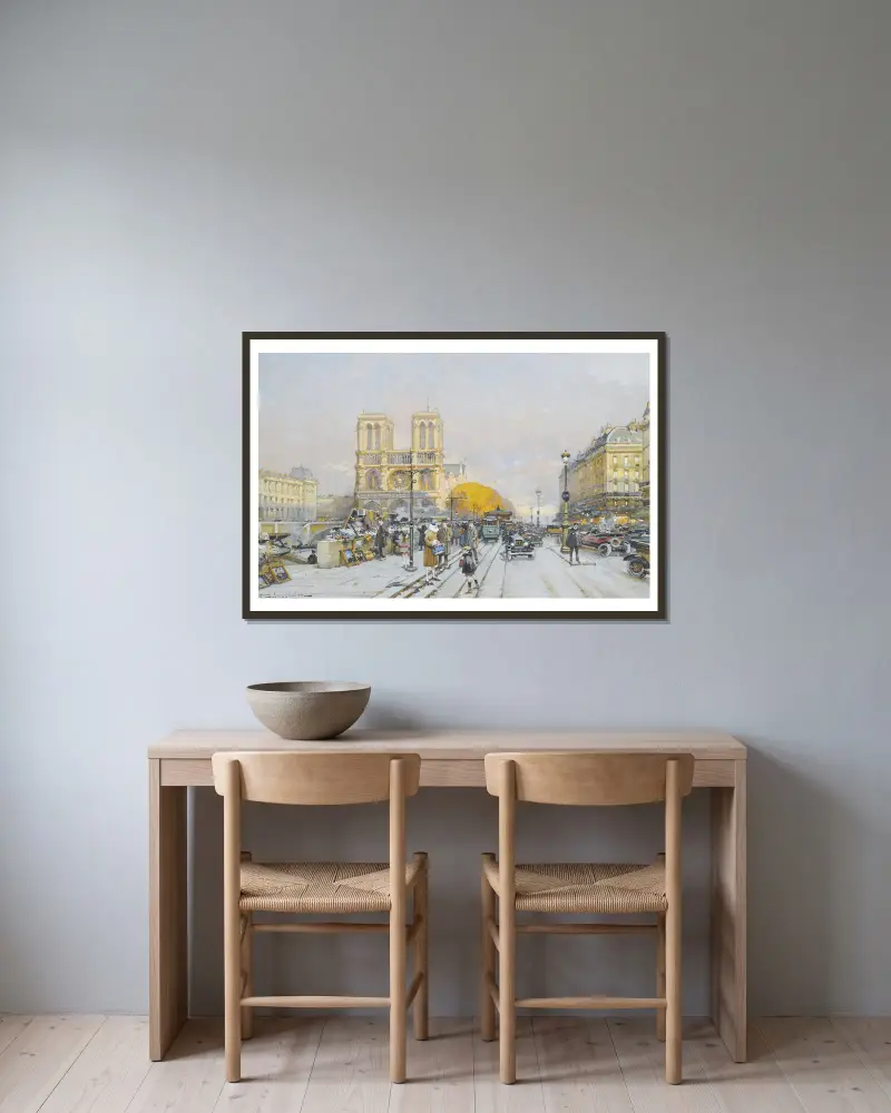 Notre-Dame, Eugène Galien-Laloue v rámu na stěně