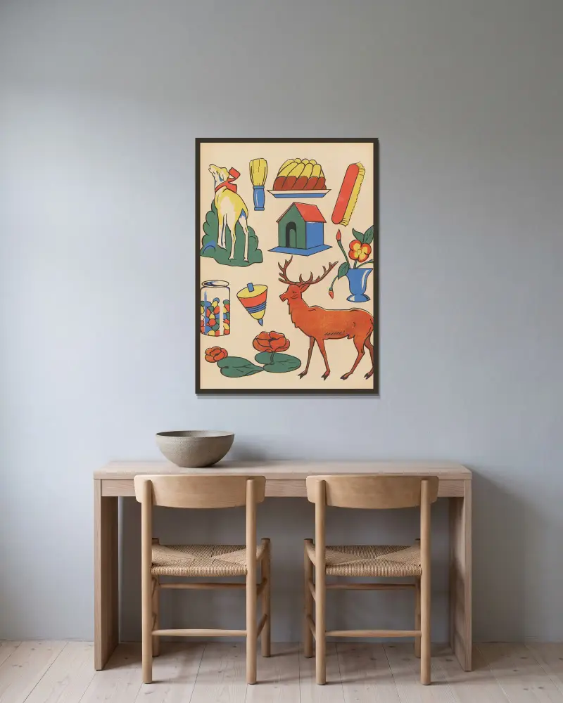 Album à colorier Pl.22 von Gaston Marechaux gerahmt an einer Wand